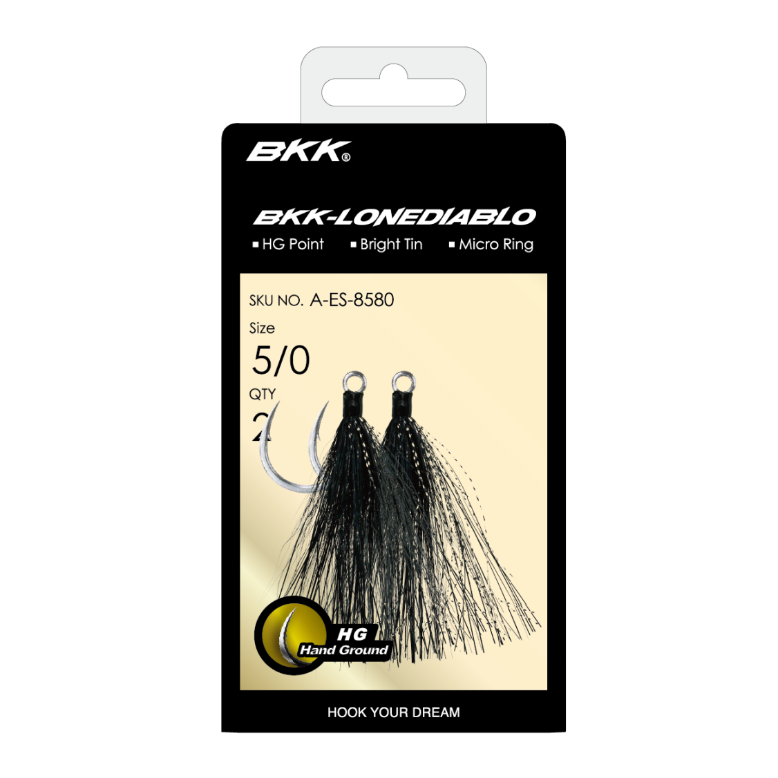 LONE DIABLO BT - Black Bucktail n°2/0