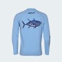 Long Sleeve Performance Shirt - Barramundi - Light Blue Taille L