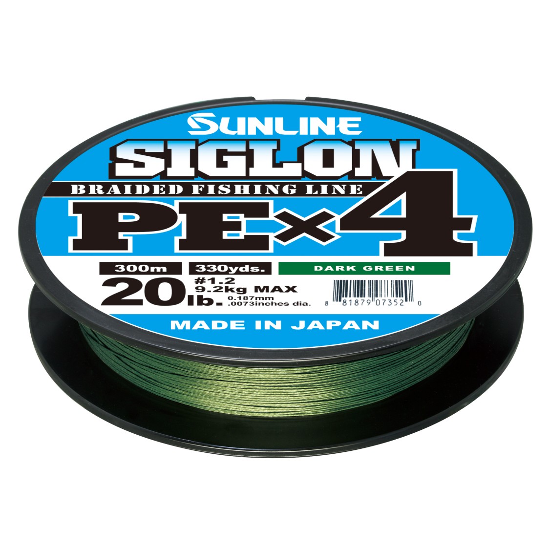 SIGLON BRAID PE 4X Vert Foncé 300m PE 1.5 - 25 LB (0,209 mm)