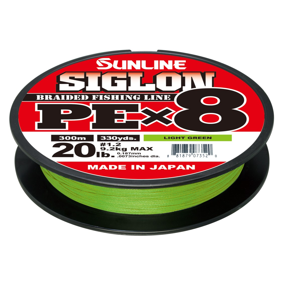 SIGLON BRAID PE  8X Vert Clair - 300m - PE 3.0 - 50 LB (0,296 mm)