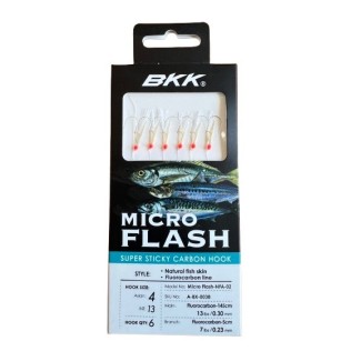 Micro Flash - NFA-02 (Natural fish skin + Red resin - Fluoro)#4 Jap