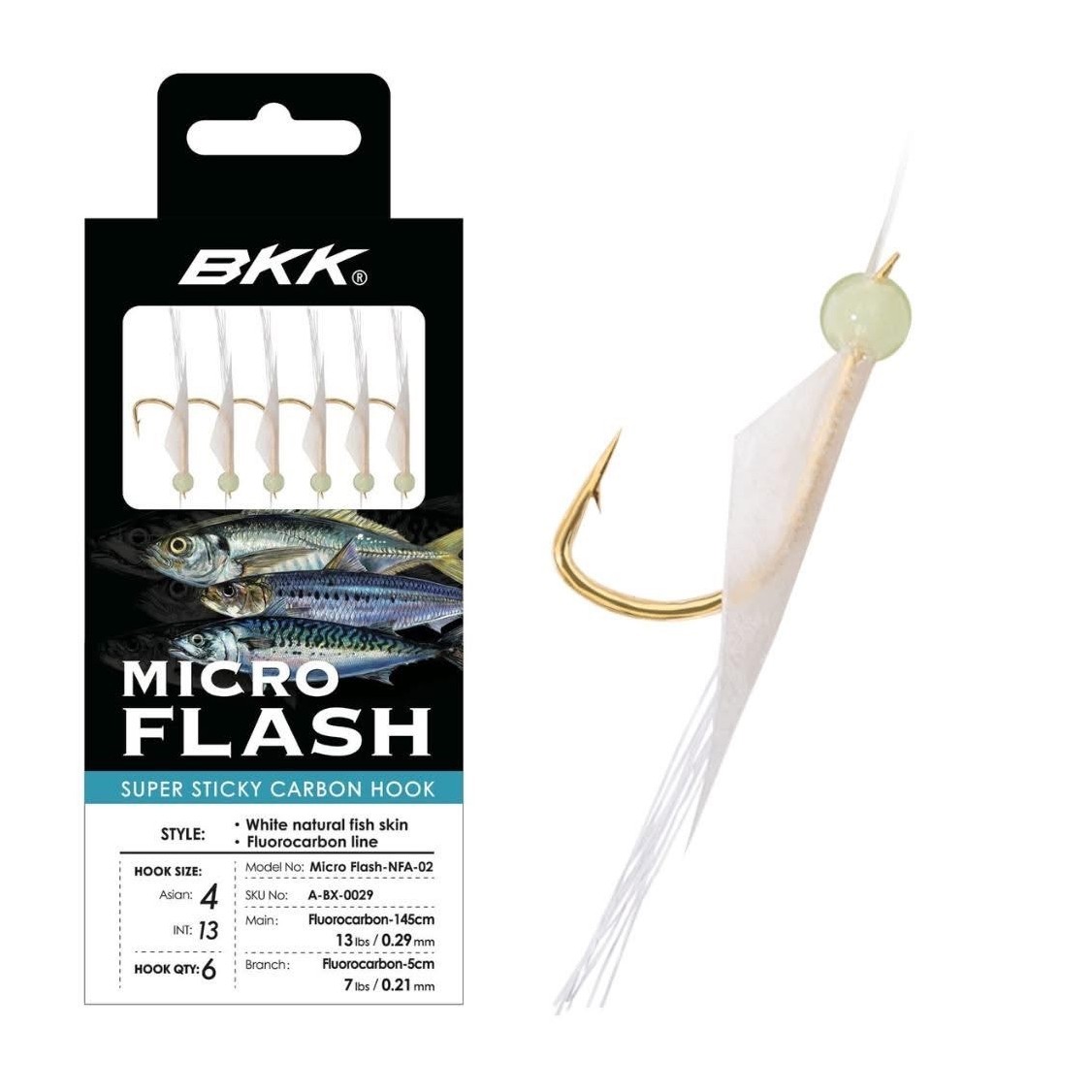 Micro Flash - NFA-02 (White fish skin + Green resin - Fluoro) #4 Jap