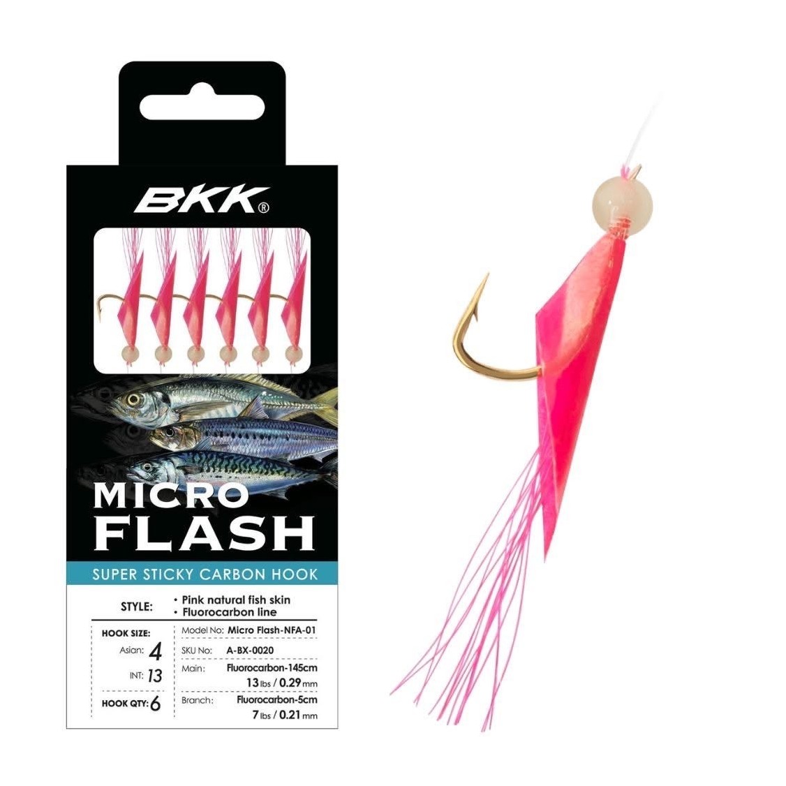 Micro Flash - NFA-02 (Pink fish skin + Green resin - Fluoro)#4 Jap