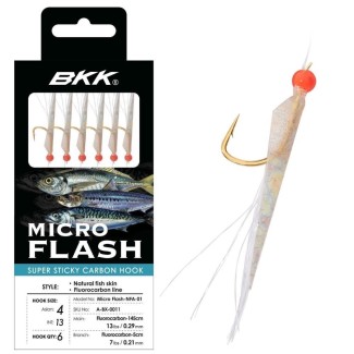 Micro Flash - NFA-02 (Natural fish skin + Red resin - Fluoro)#4 Jap