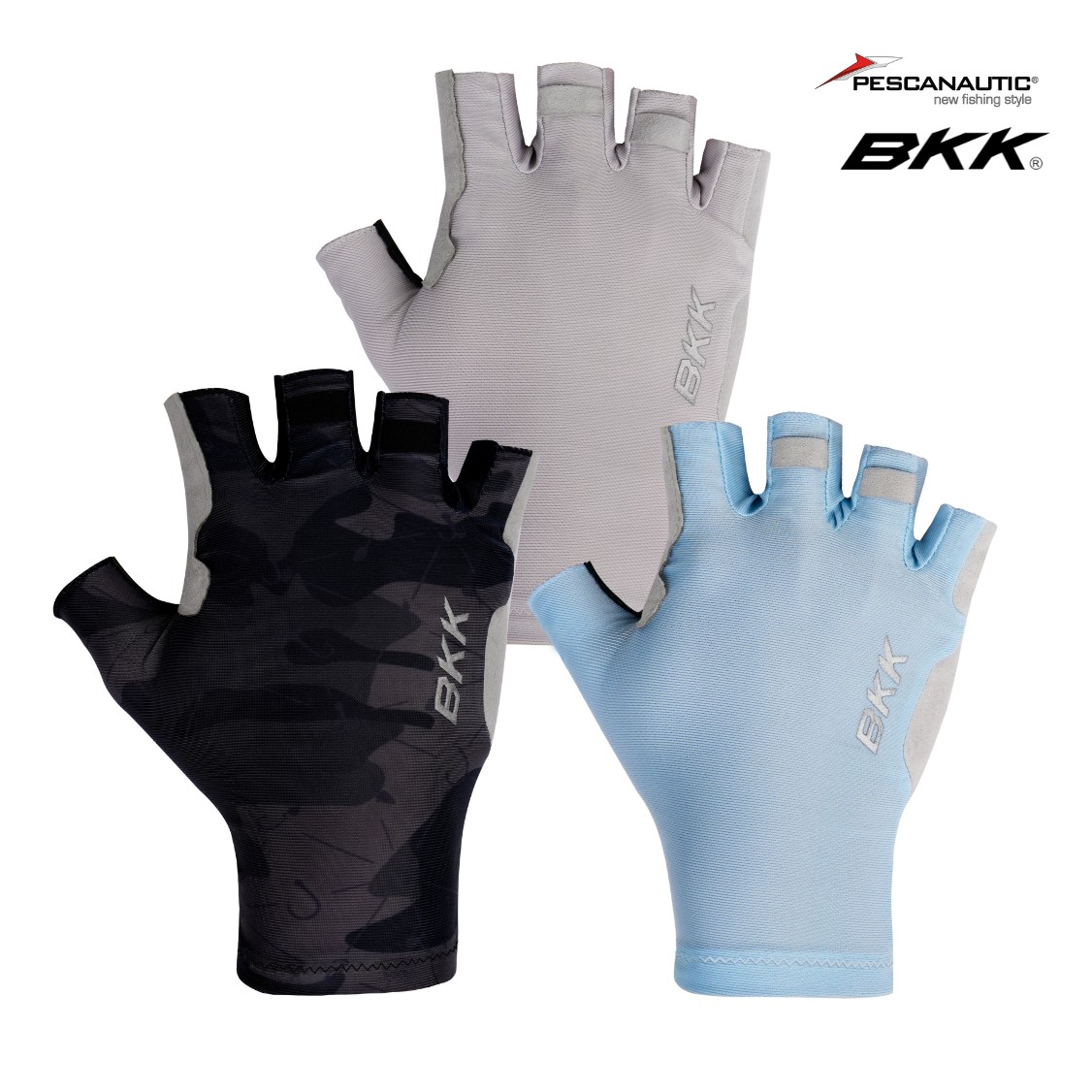 Flamingo Half Finger Gloves 1 Light Blue M