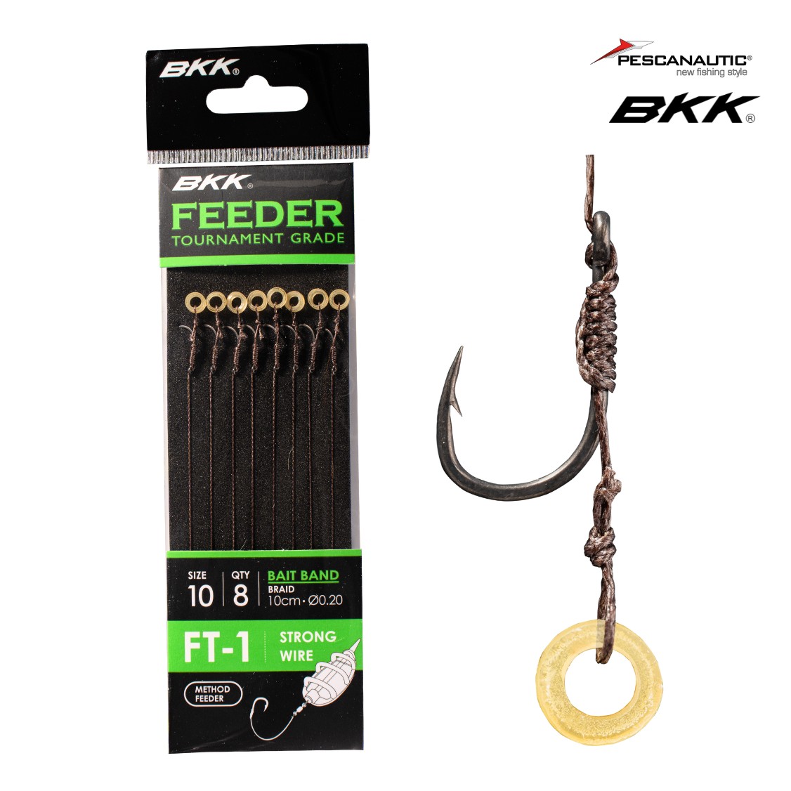 Feeder Tournament, FT-1 Bait Band Rigs-Braid  14#  (x8)