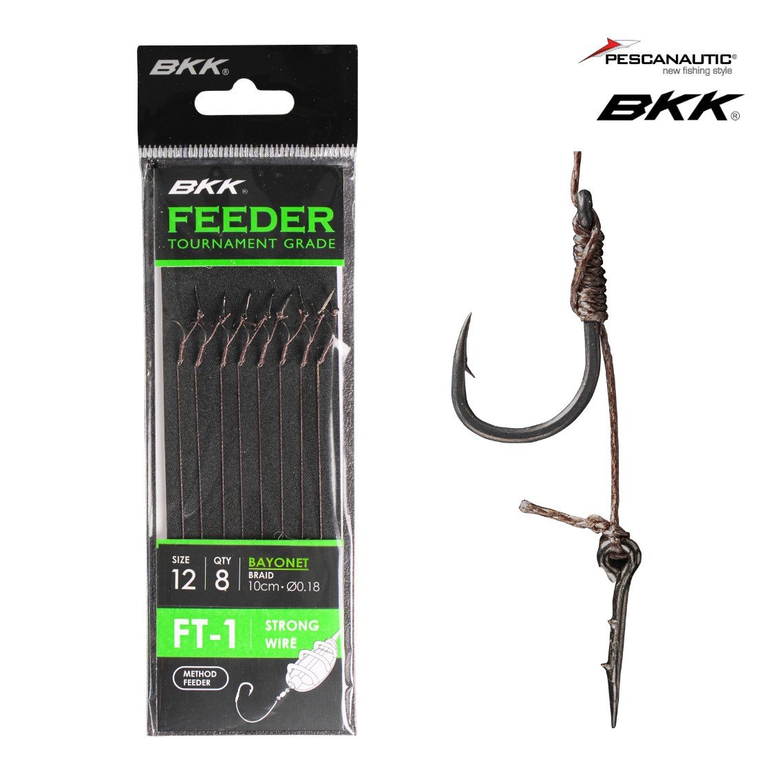 Feeder Tournament, FT-1 Bayonet Rigs-Braid  14#  (x8)
