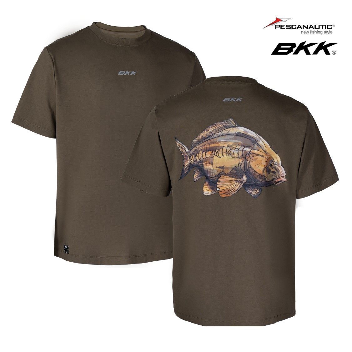 T-Shirt manches courtes -  Casual Shirt-Carp. Green. Taille S