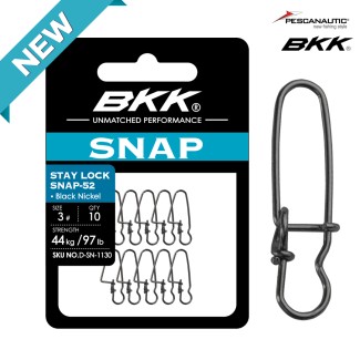 SURE LOCK SNAP-52 (Black Nickel)1#  sachet de  10