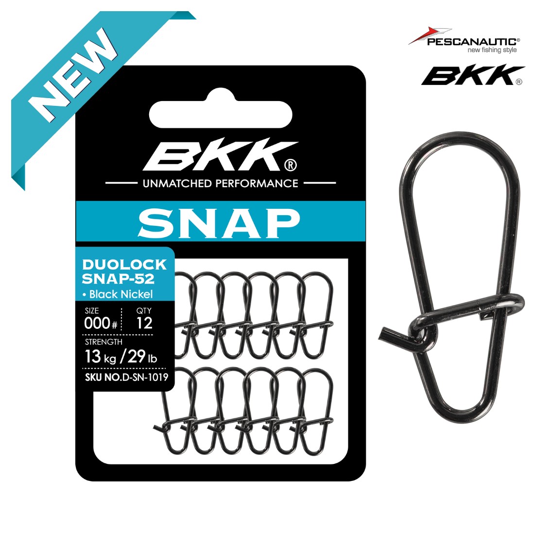DUOLOCK SNAP-52 (Black Nickel)00#  sachet de  12