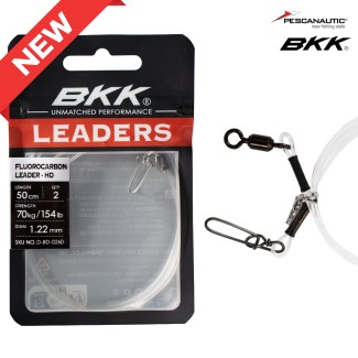 Fluorocarbon leader - HD (Pike Snap)50cm, 65lb  sachet de  2