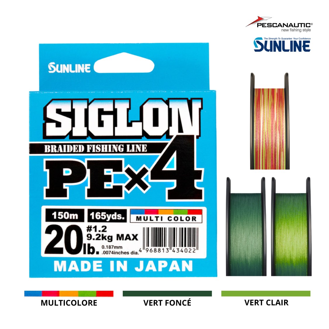 SIGLON BRAID 4X 150 m Vert Fluo PE 0.2  (0,076 mm)