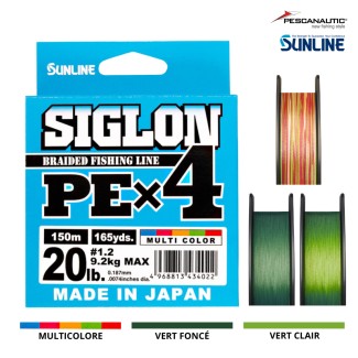 SIGLON BRAID 4X 150 m Vert Fluo PE 0.2  (0,076 mm)