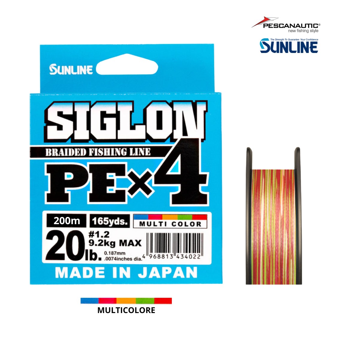 SIGLON BRAID PE  4X Multicolor 200m PE 0.6 (0.132mm) SIGLON BRAID PE  4X Multicolor 200m PE 0.6 (0.132mm)