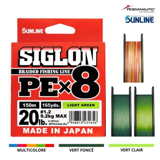 SIGLON BRAID PE  8X Vert Clair 150m PE 0.6 - 10LB (0,132mm)