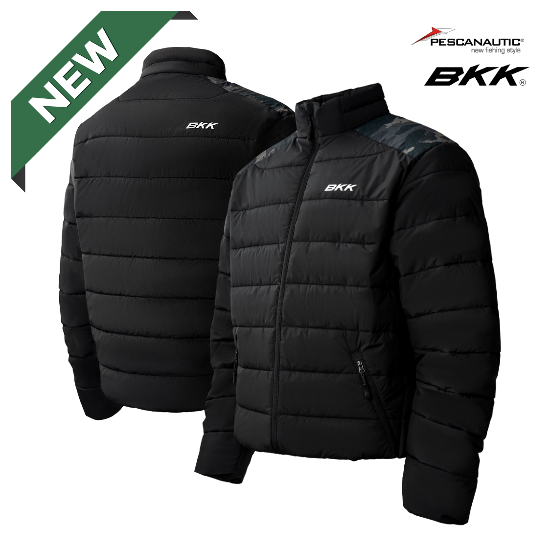 Quilted Jacket Black/Camo M