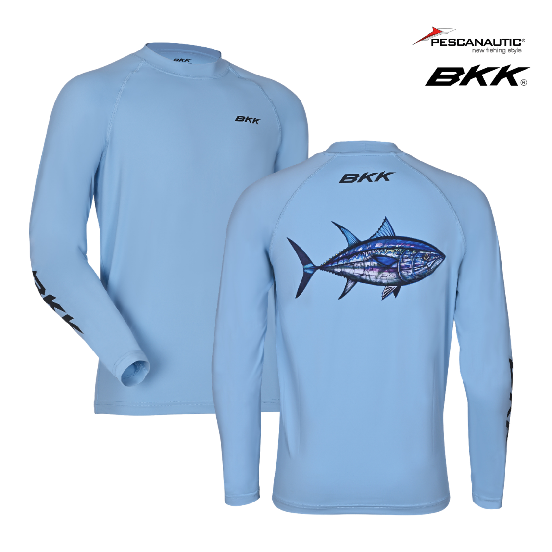 Long Sleeve Performance Shirt - Barramundi - Light Blue Taille L