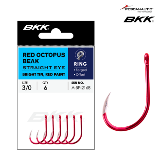 RED OCTOPUS BEAK Straight Eye n°3/0