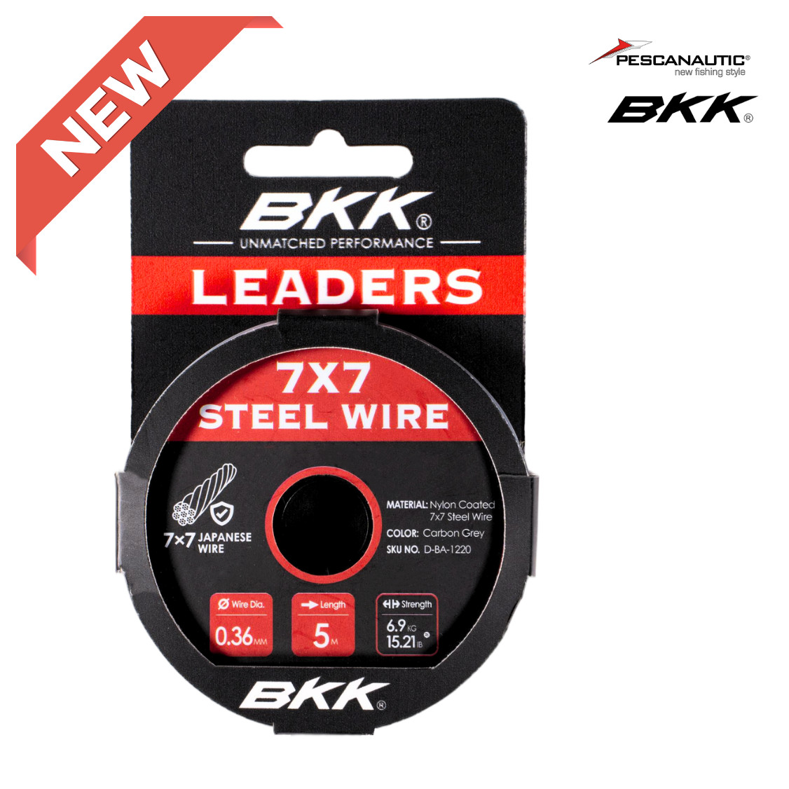 Cable Acier 7*7 Steel Wire (0.39mm-6.9Kg) -3m
