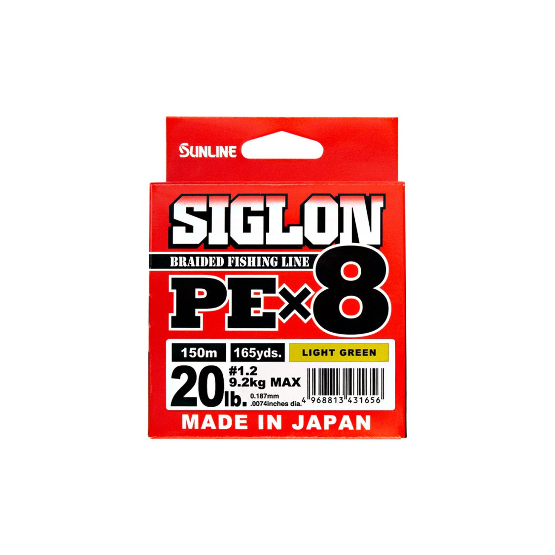 SIGLON BRAID PE  8X Vert Clair 150m PE 0.6 - 10LB (0,132mm)