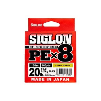 SIGLON BRAID PE  8X Vert Clair 150m PE 0.6 - 10LB (0,132mm)